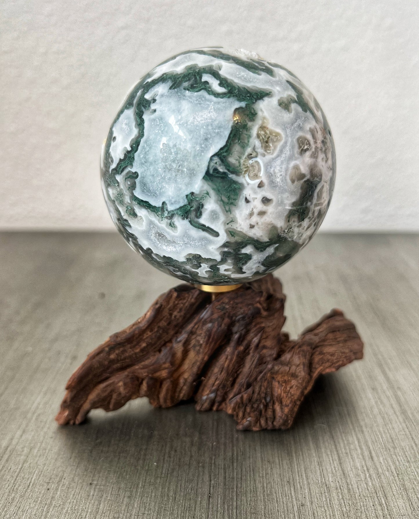 Green Moss Agate Sphere