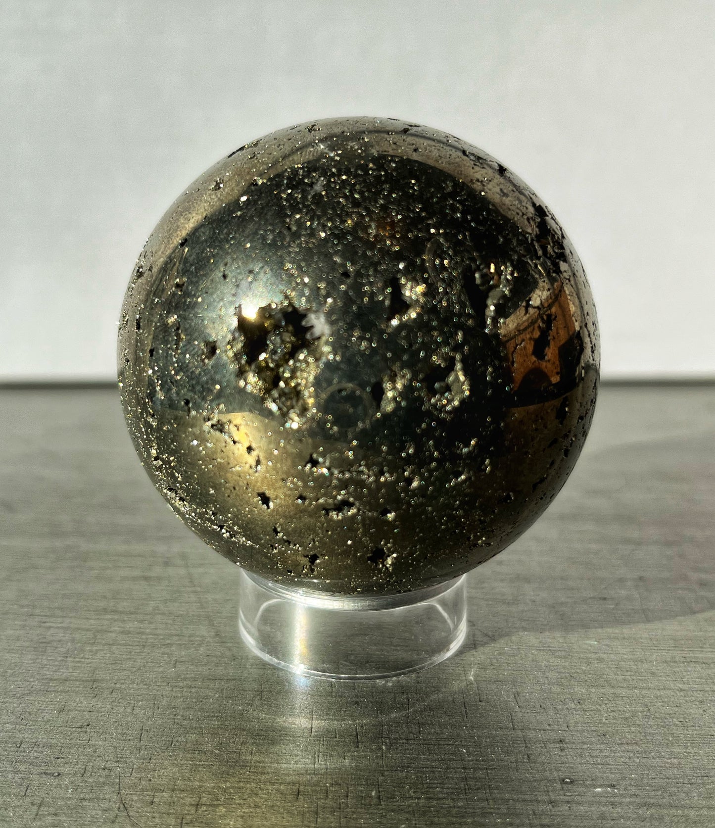 Pyrite Druzy Sphere