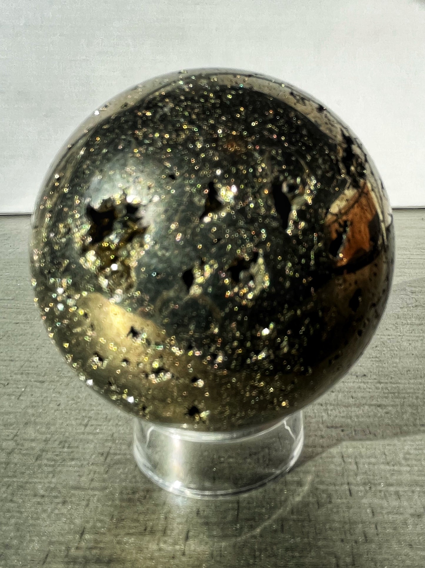 Pyrite Druzy Sphere