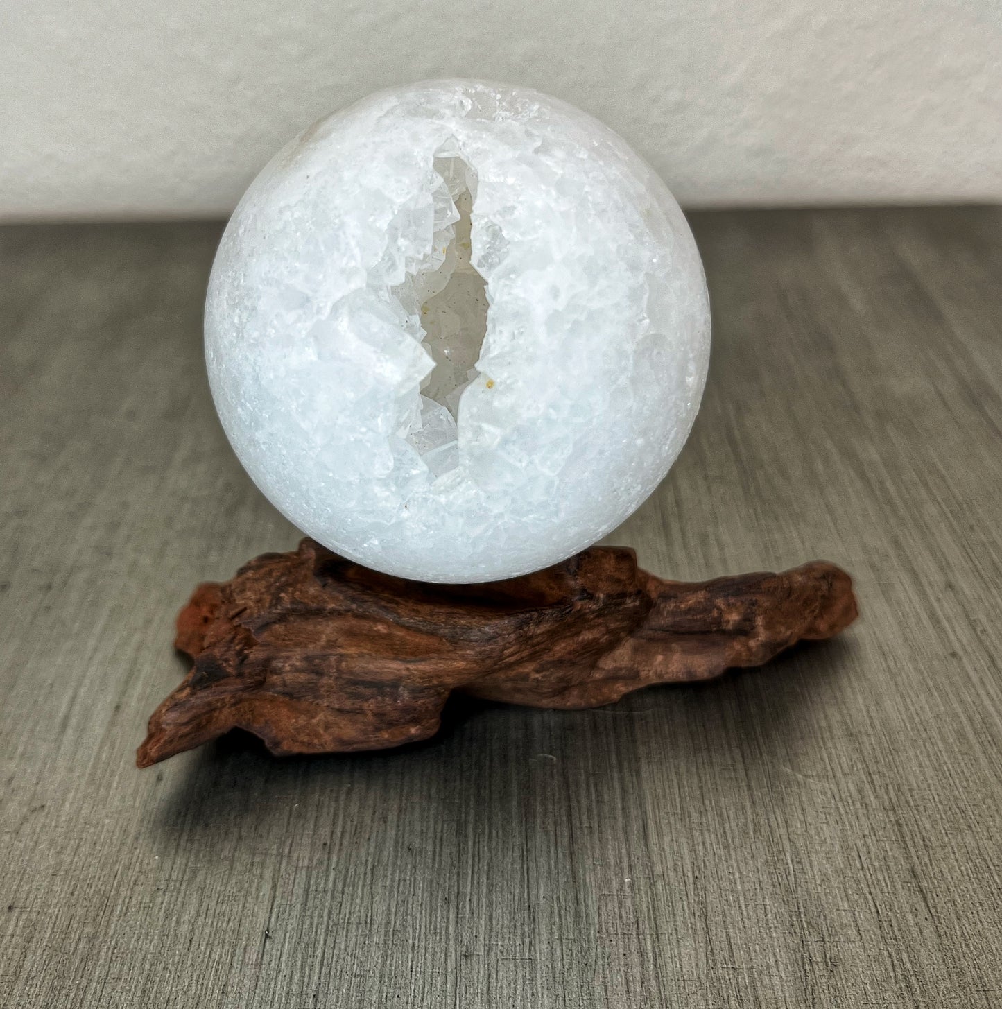 White Druzy Agate Sphere