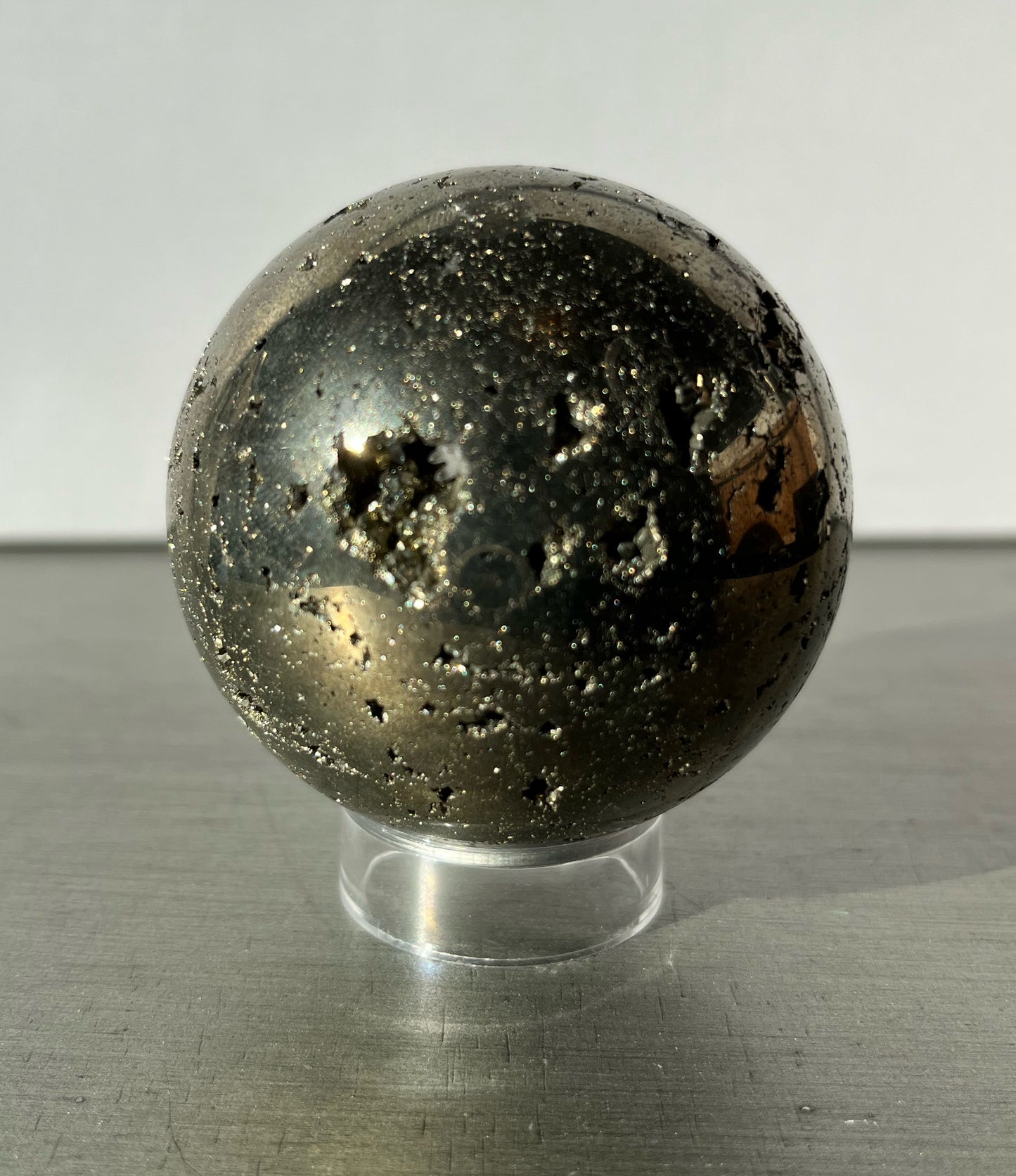 Pyrite Druzy Sphere
