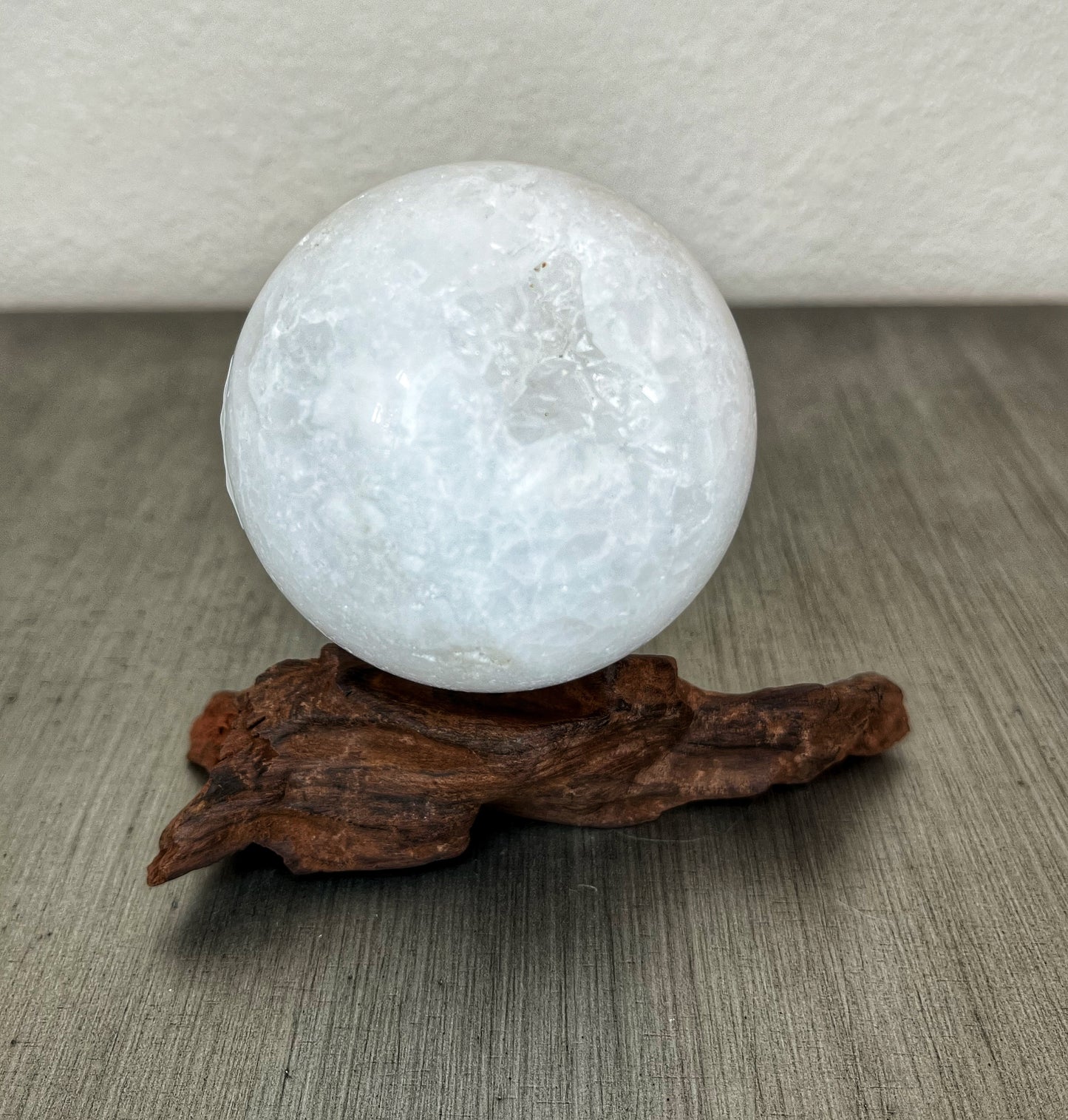 White Druzy Agate Sphere