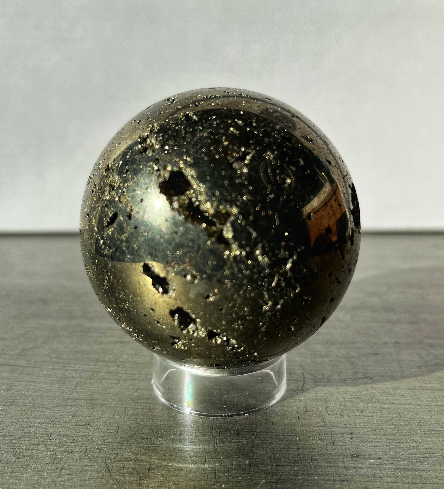 Pyrite Druzy Sphere