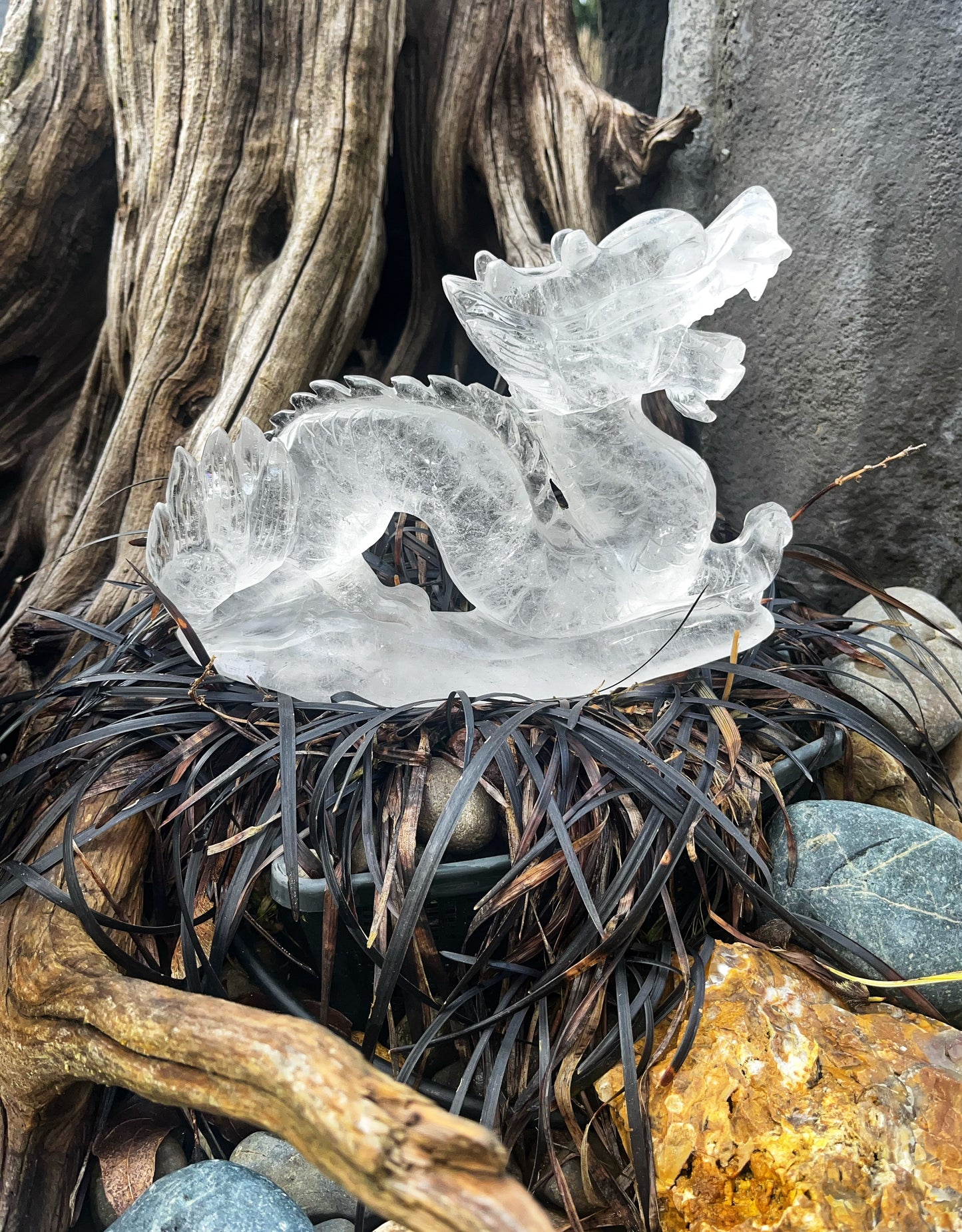 Clear Quartz Dragon