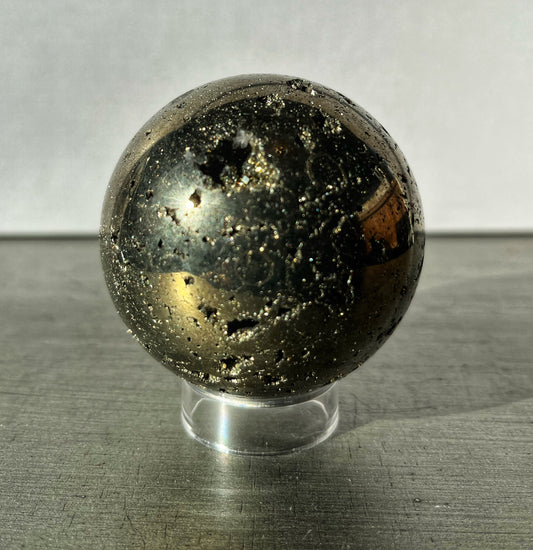 Pyrite Druzy Sphere