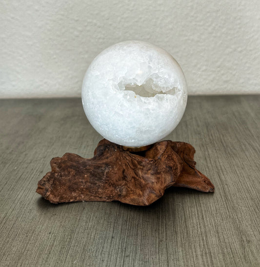 White Druzy Agate Sphere